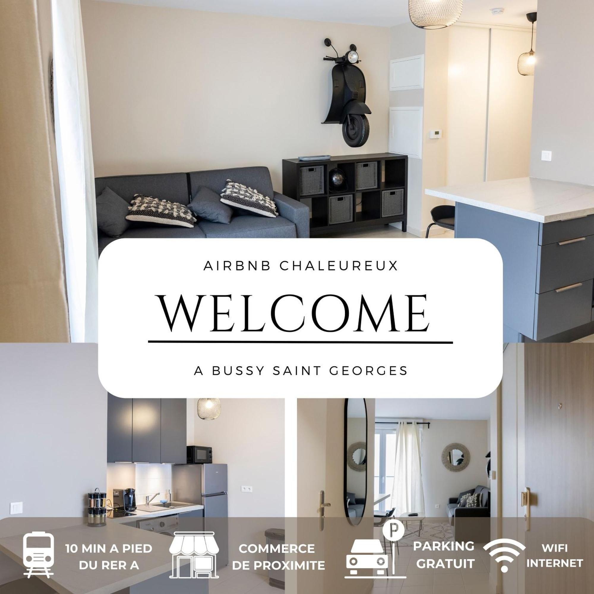 Charmant Studio En Residence Avec Parking Bussy-Saint-Georges Exteriör bild